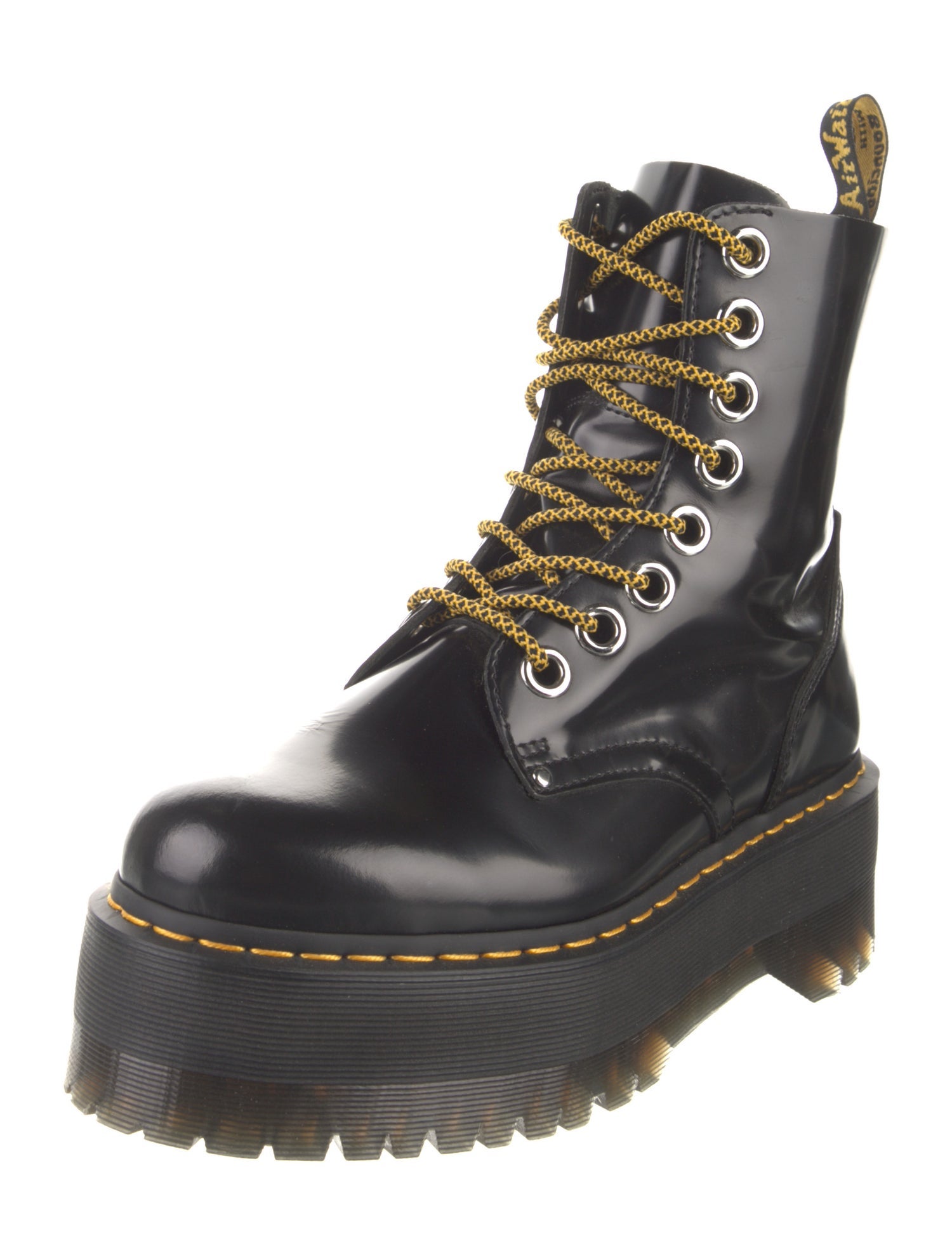 Dr. Martens Patent Leather Lace-Up Boots