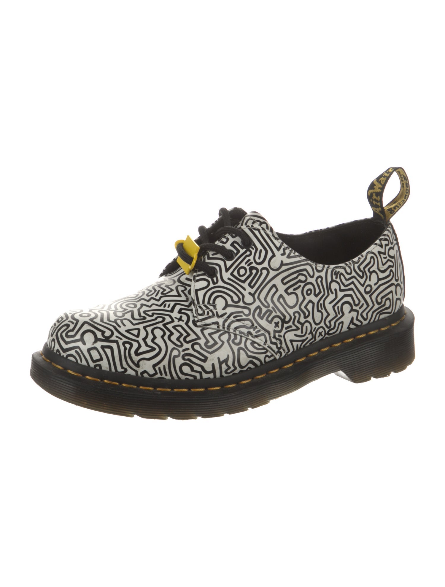 Dr Martens X Keith Haring Leather Printed Oxfords