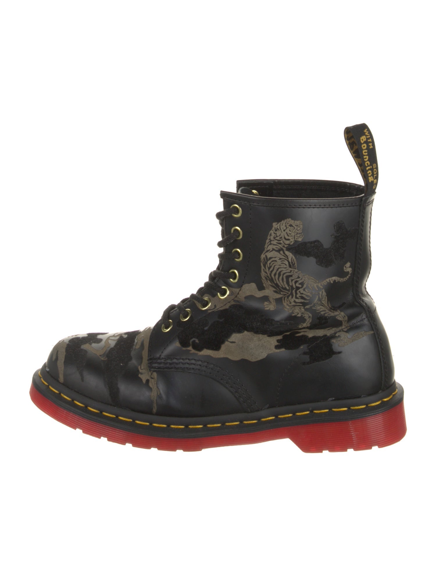 Dr. Martens Leather Printed Lace-Up Boots