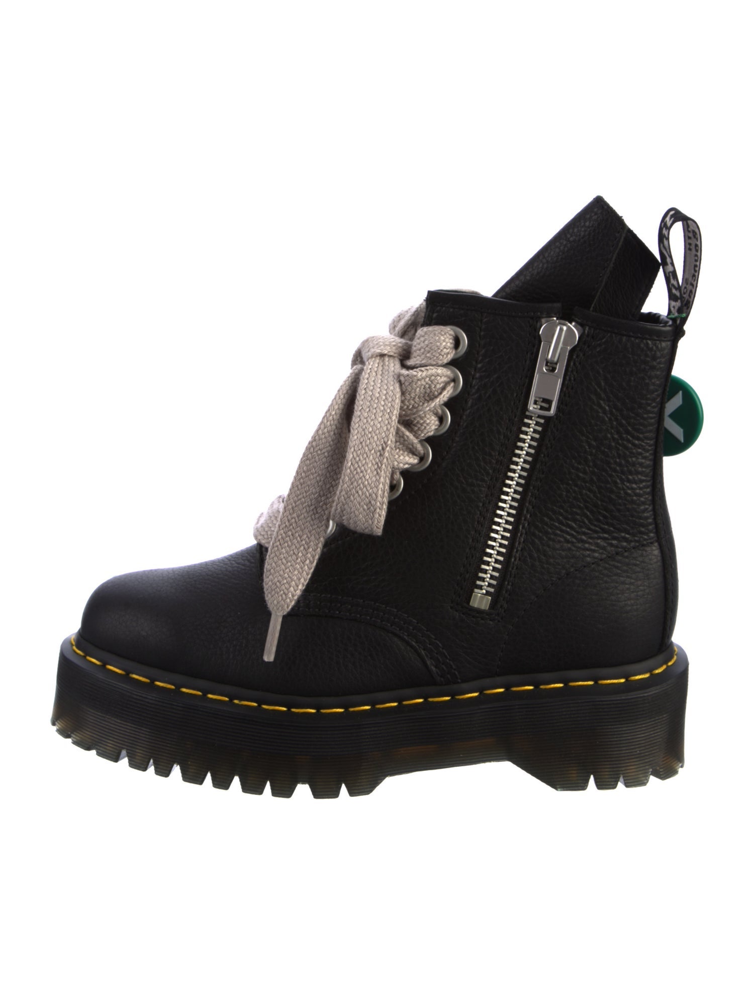 Rick Owens x Dr. Martens Leather Lace-Up Boots