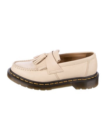 Pre-owned Dr. Martens Leather Whipstitch Trim Loafers In Neutral