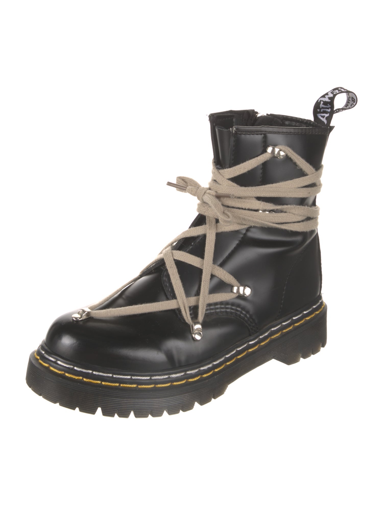 Rick Owens x Dr. Martens Leather Combat Boots