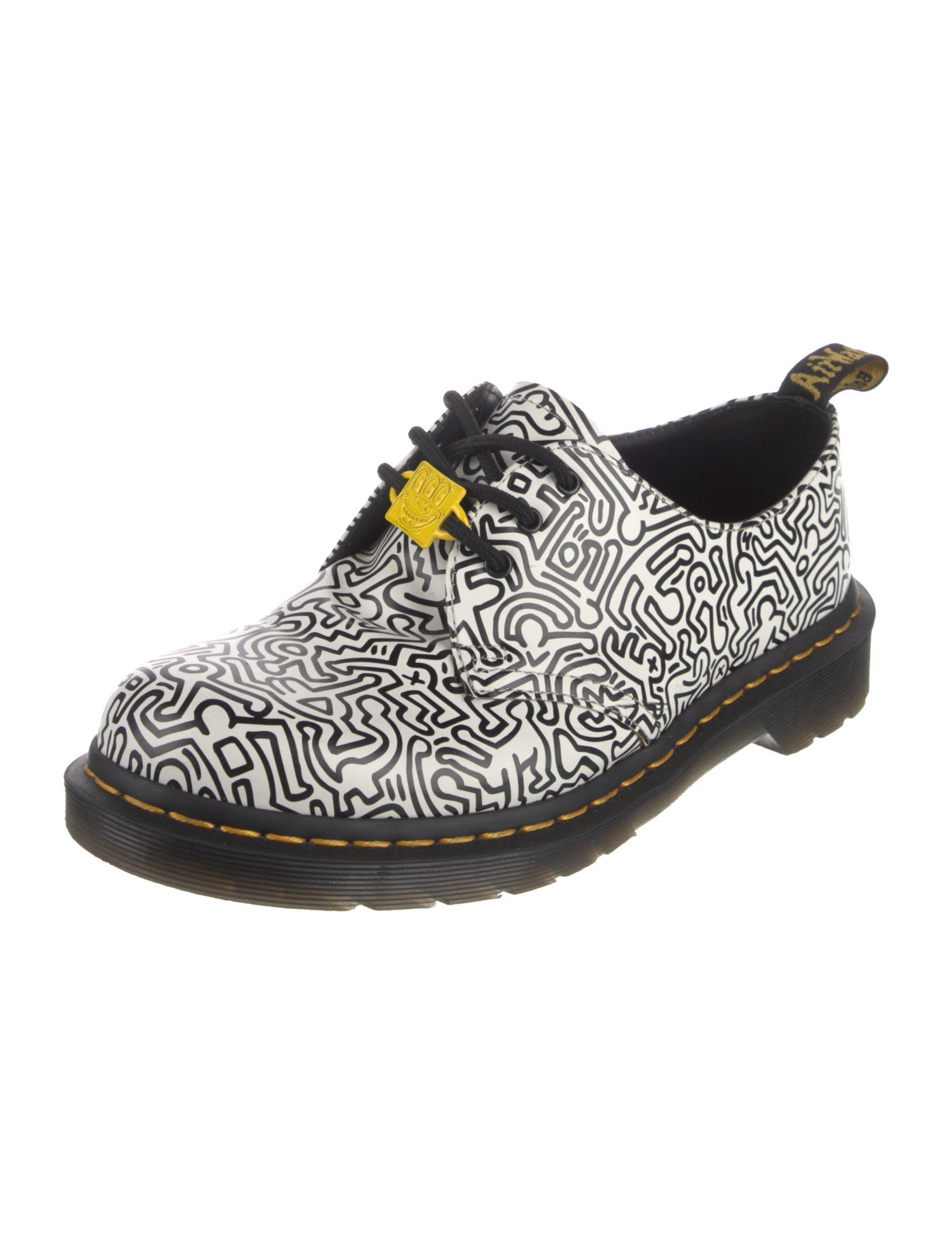 Dr. Martens Leather Printed Derby Shoes