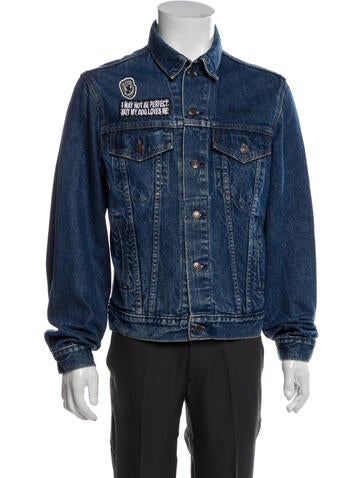 Dr. Romanelli Outerwear Graphic Print Denim Jacket S