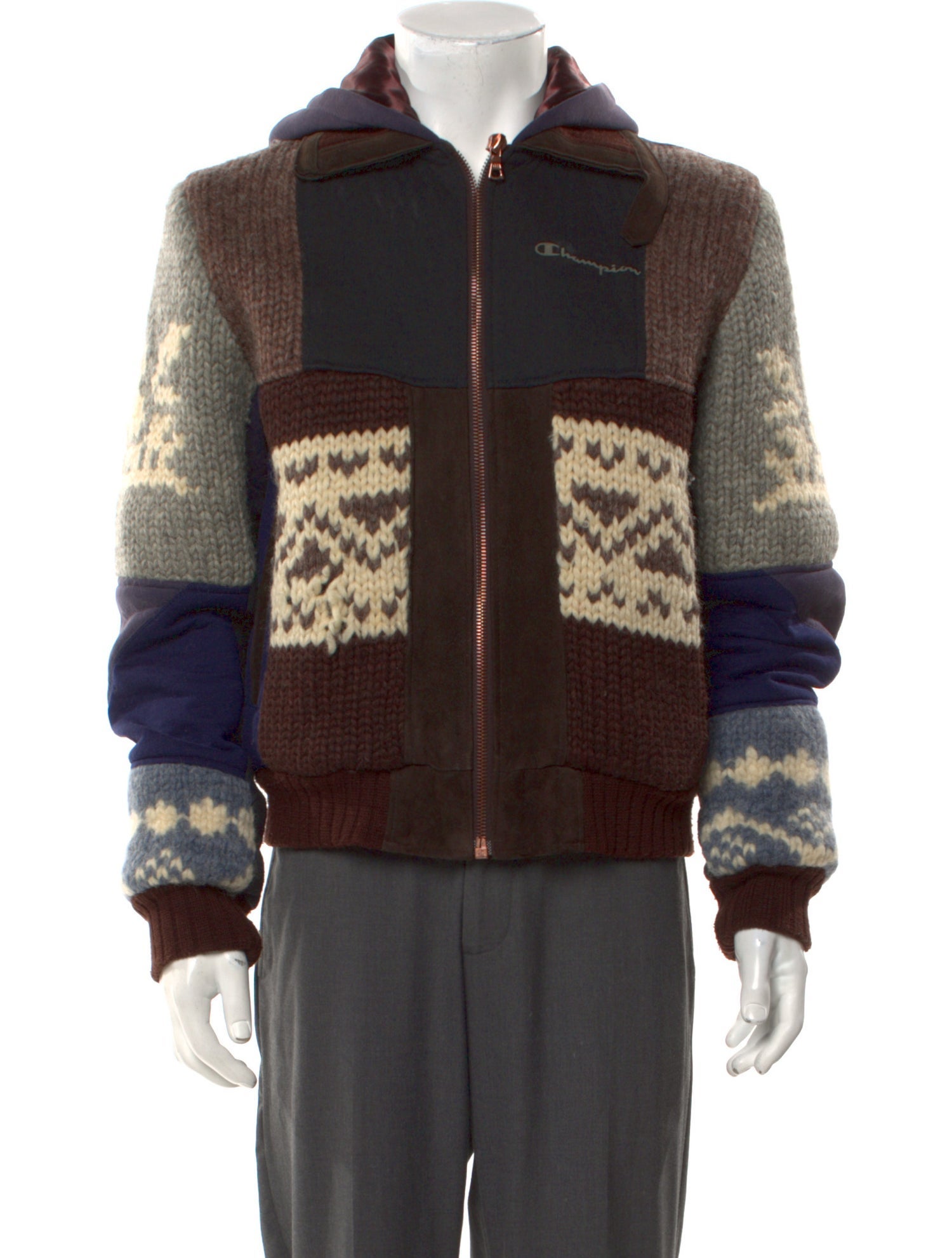 Drx Romanelli Patterned Crew Neck Hoodie