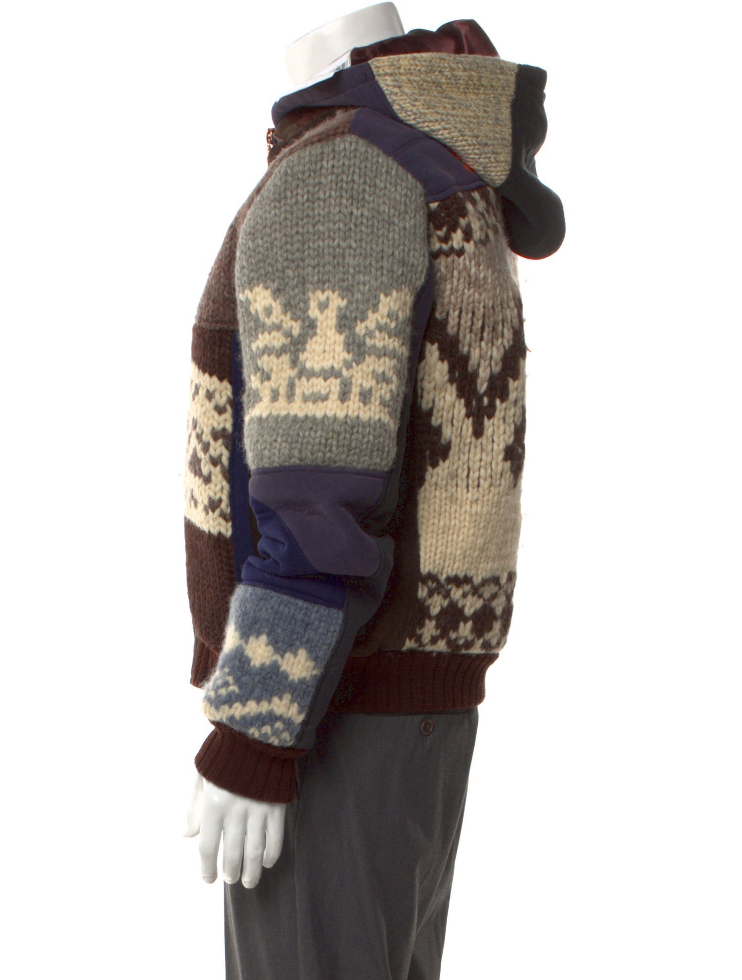 Drx Romanelli Patterned Crew Neck Hoodie