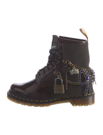 Dr. Martens x Marc Jacobs Leather Chain-Link Accents Combat Boots