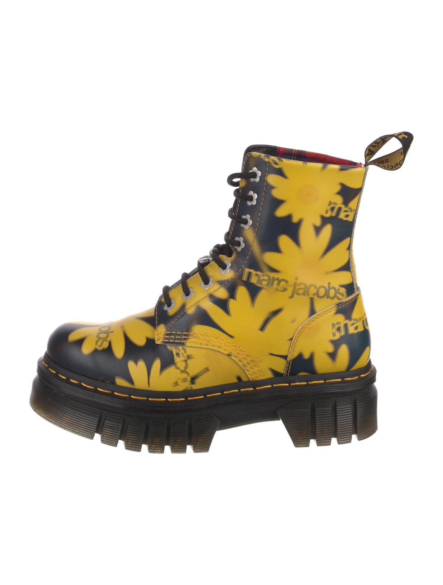 Dr. Martens x Marc Jacobs Leather Floral Print Combat Boots