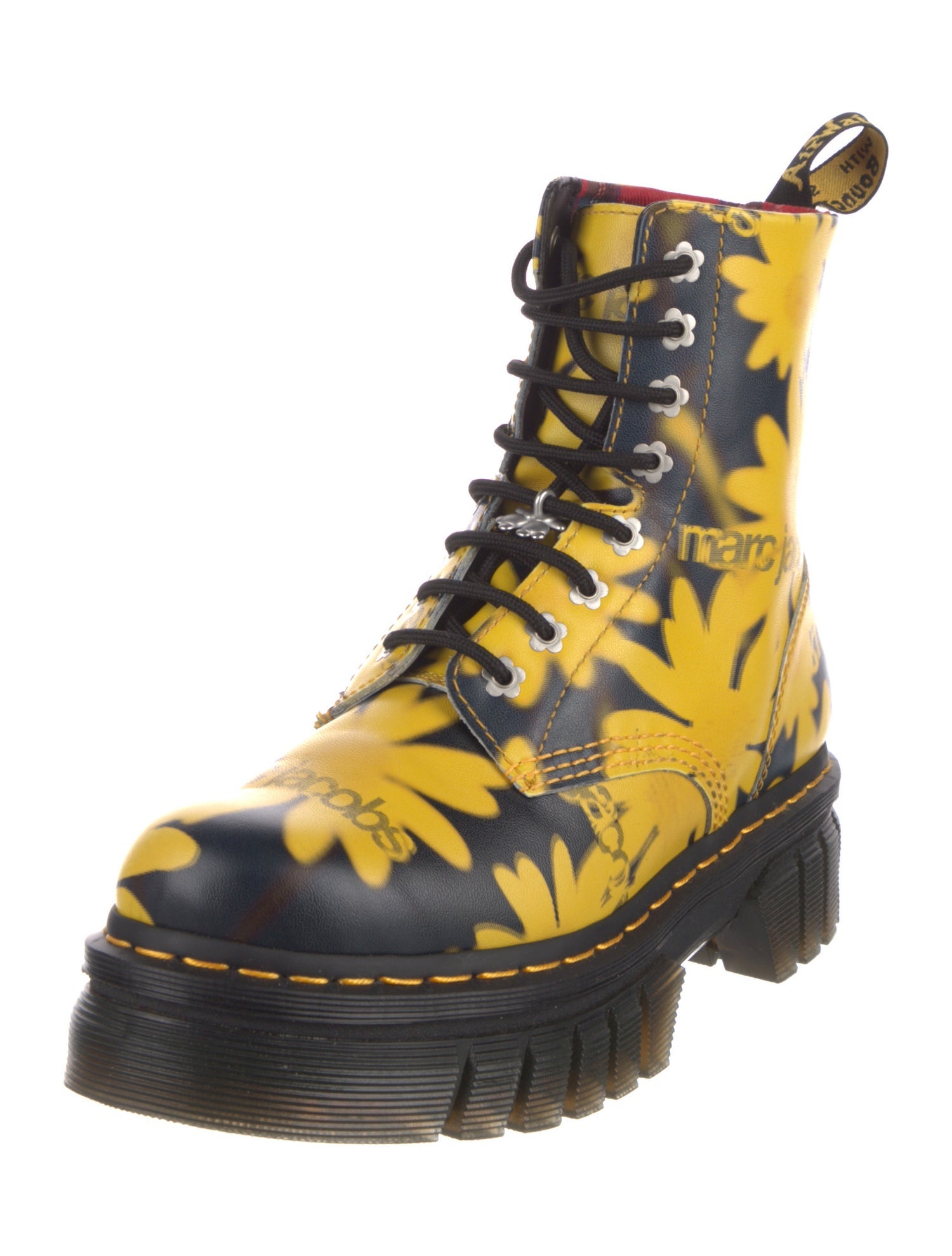 Dr. Martens x Marc Jacobs Leather Floral Print Combat Boots