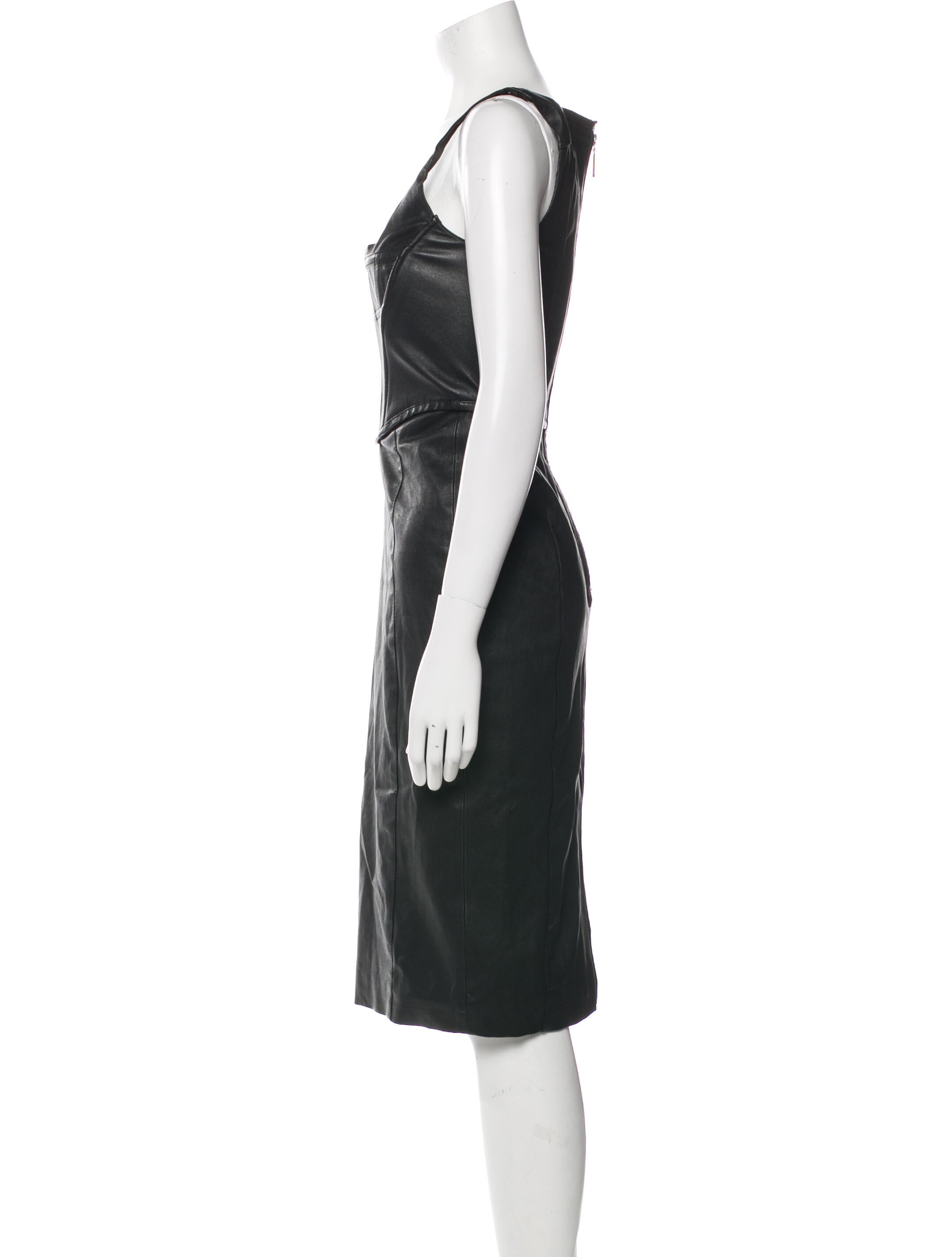 Dundas x Revolve Leather Knee-Length Dress