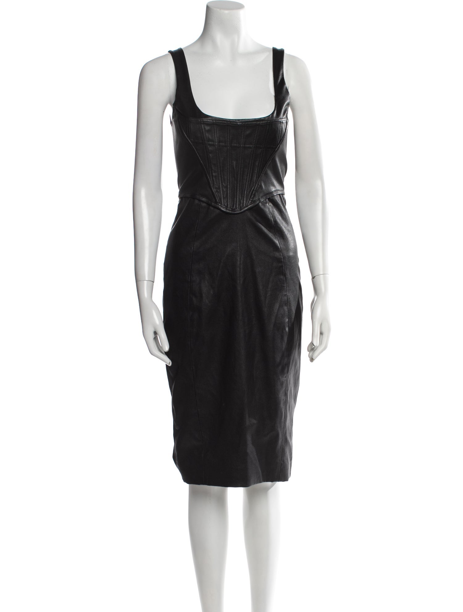 Dundas x Revolve Leather Midi Length Dress