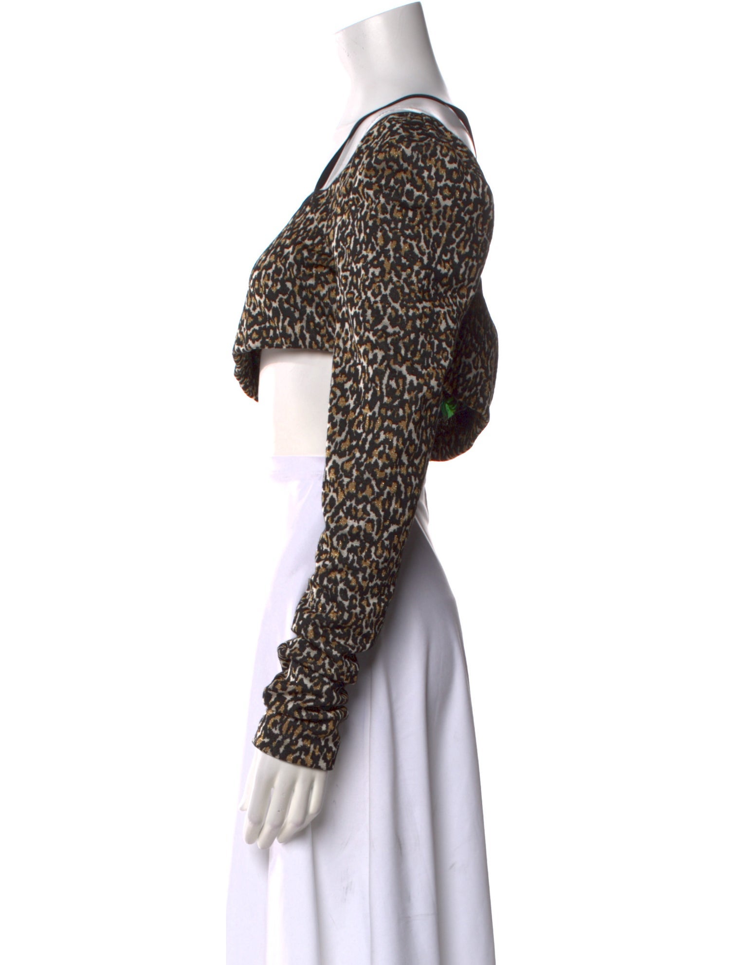 Dundas x Revolve Animal Print Square Neckline Crop Top w/ Tags