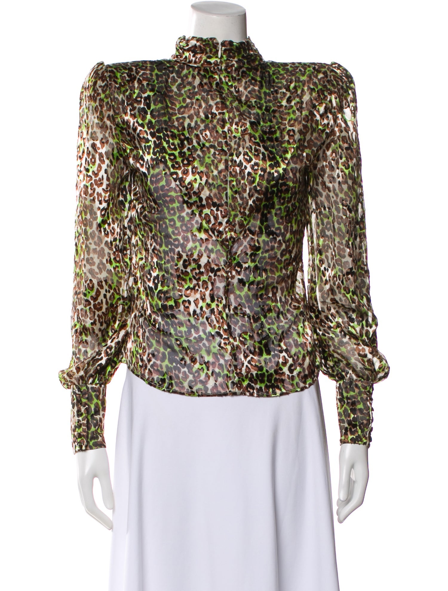 Dundas x Revolve Animal Print Long Sleeve Blouse
