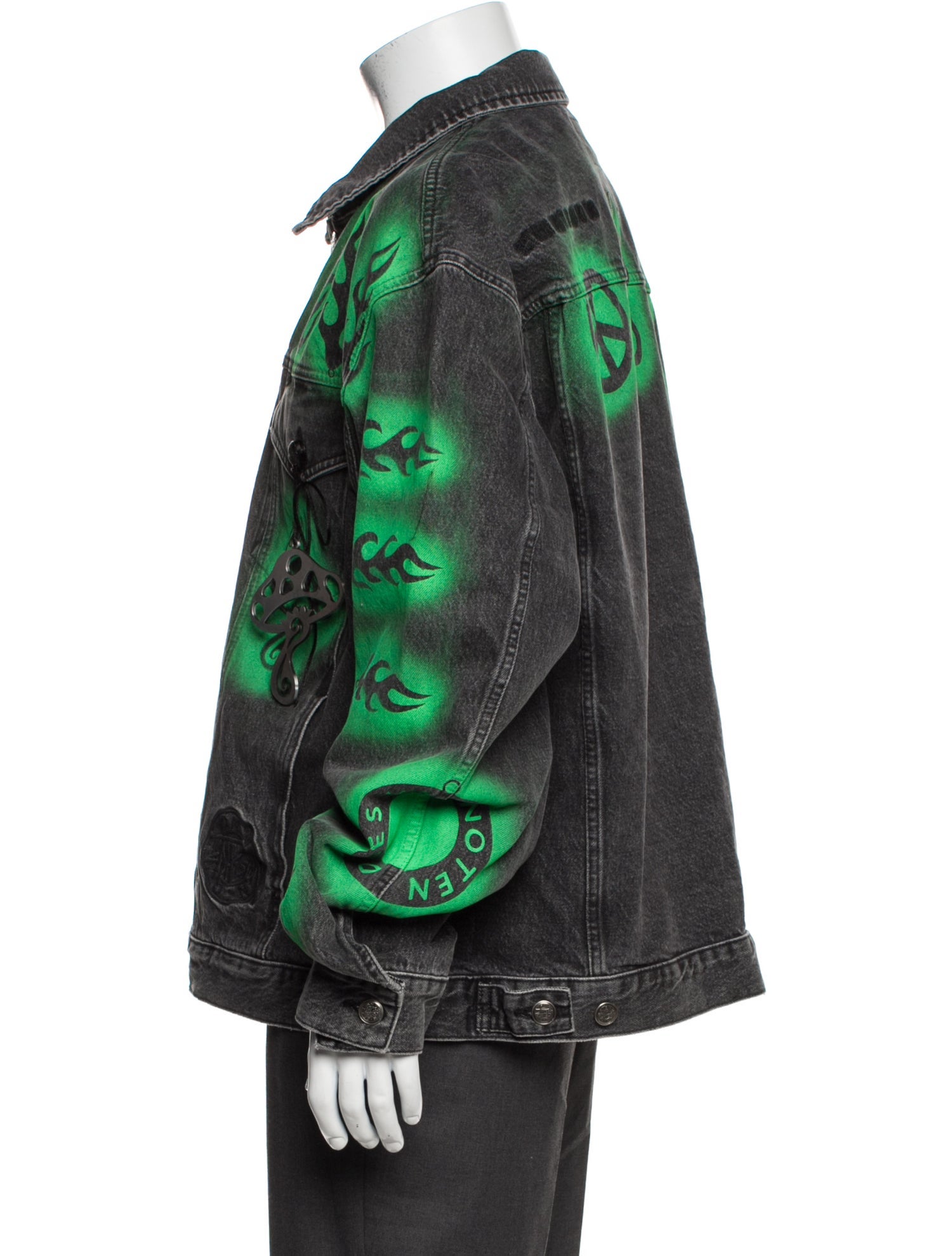 Dries Van Noten x Stussy Graphic Print Denim Jacket w/ Tags