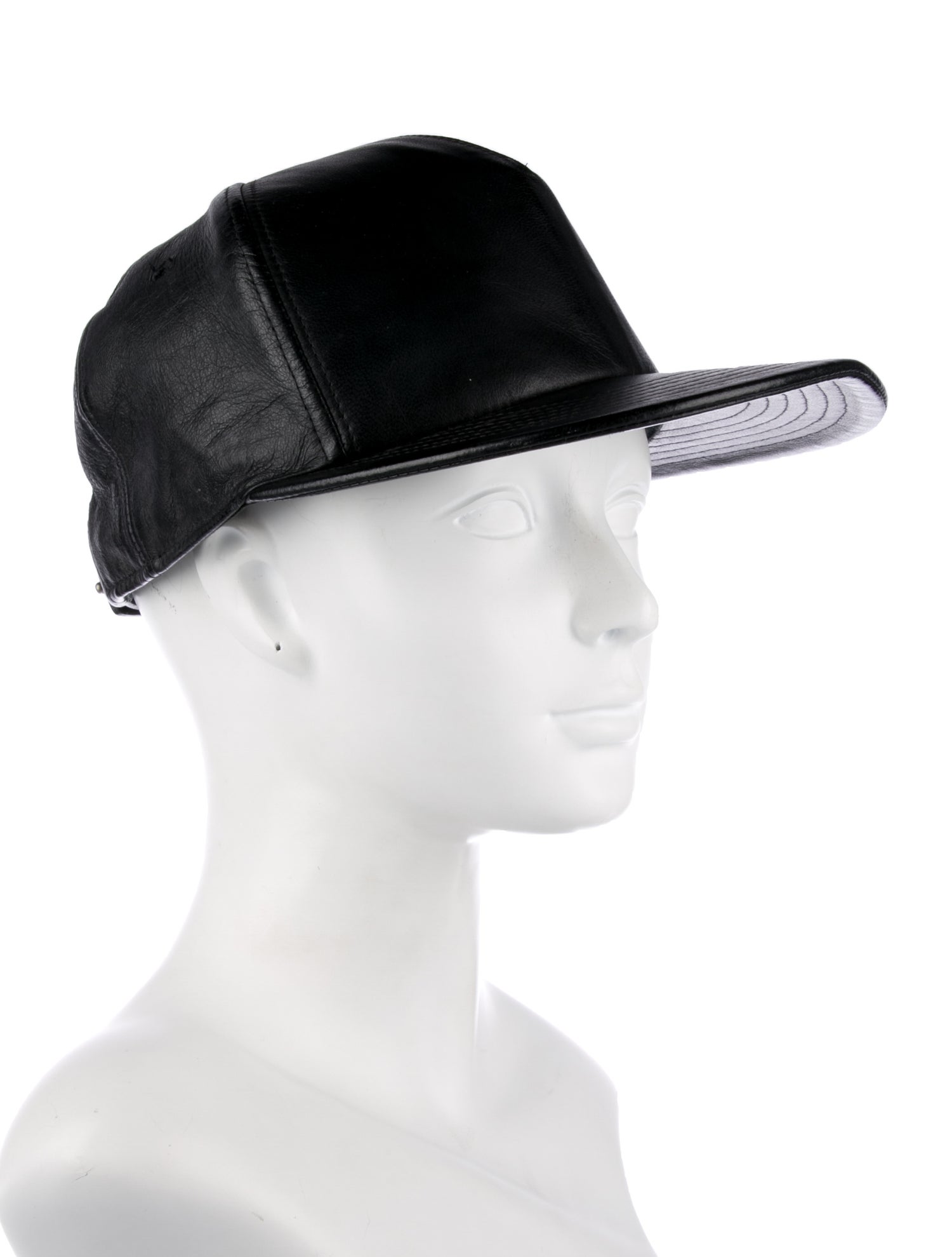 Rick Owens Drkshdw Lamb Leather Baseball Cap - Black Hats