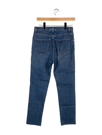 Saint Laurent High-Rise Straight Leg Jeans