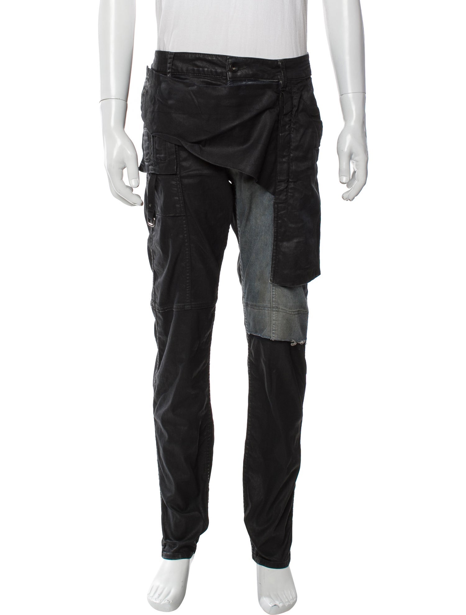 Rick Owens Drkshdw Plaid Print Cargo Pants