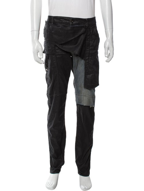 Rick Owens Drkshdw Plaid Print Cargo Pants