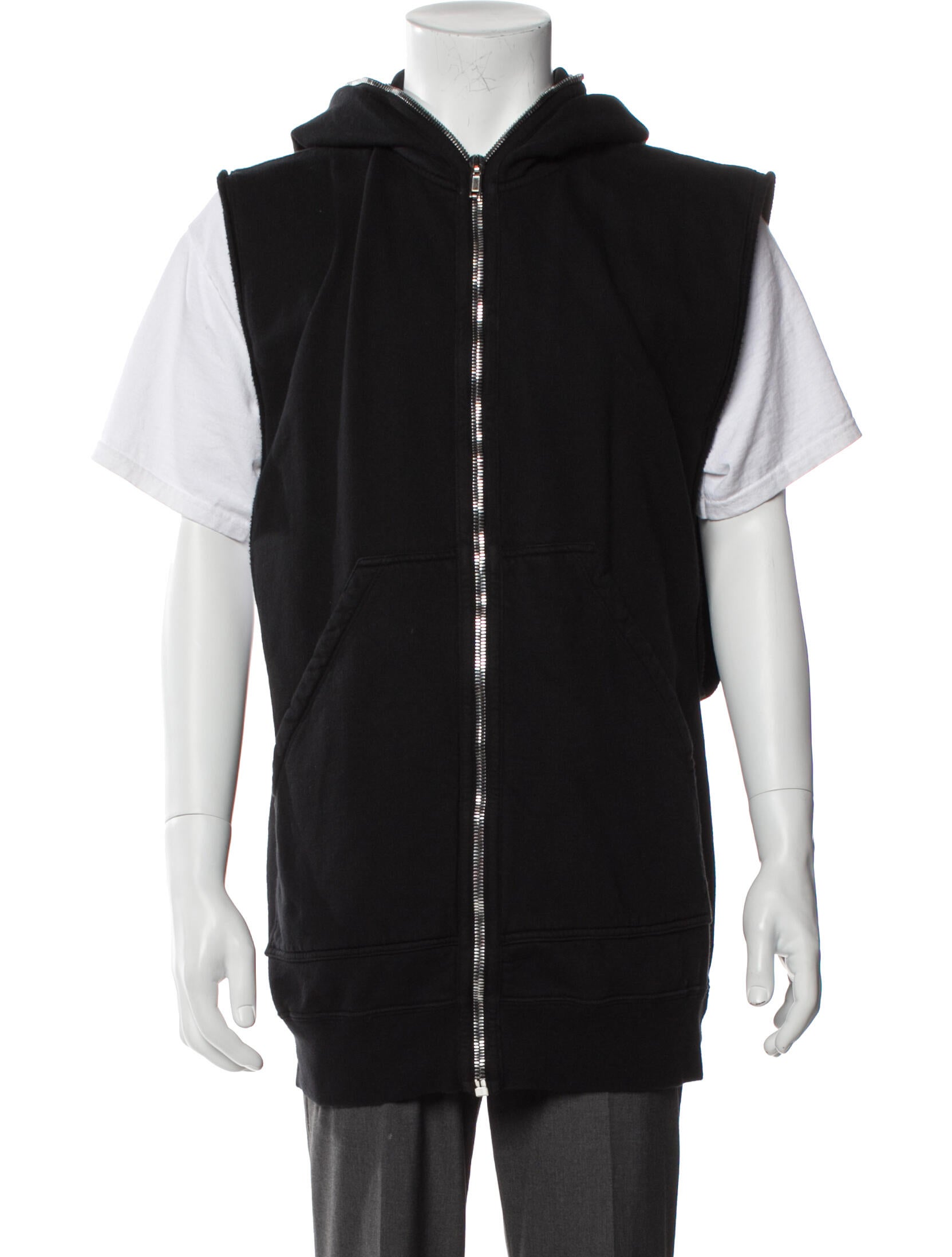 Rick Owens Drkshdw V-Neck Sleeveless Hoodie