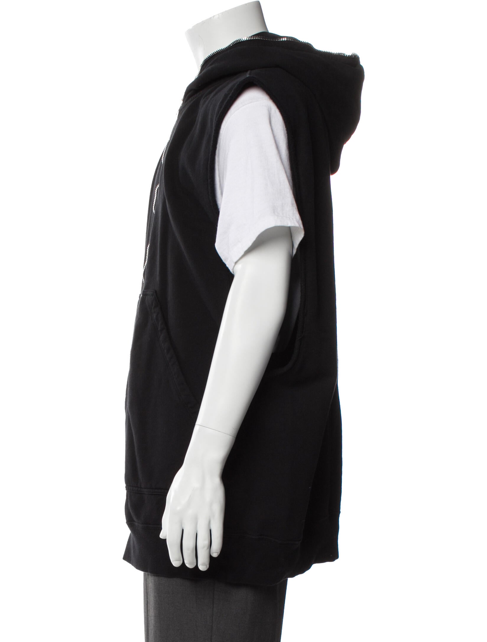 Rick Owens Drkshdw V-Neck Sleeveless Hoodie