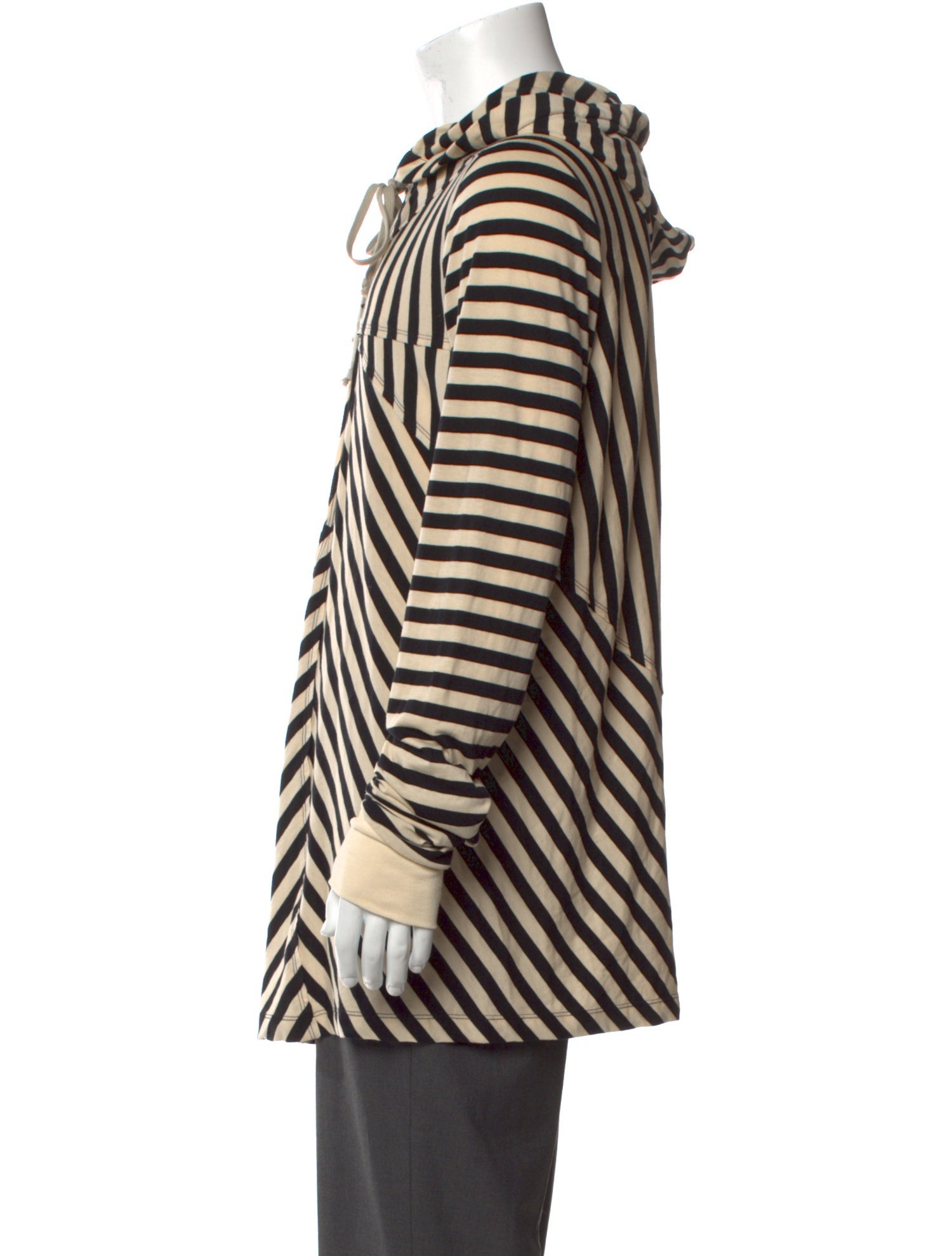 Rick Owens Drkshdw Striped Crew Neck Hoodie