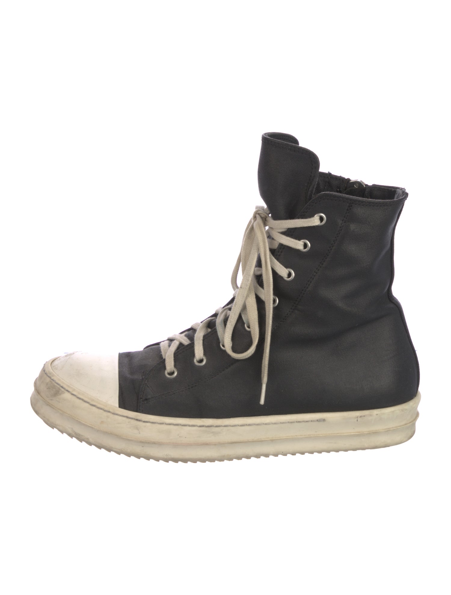 Rick Owens Drkshdw Canvas Colorblock Pattern Sneakers
