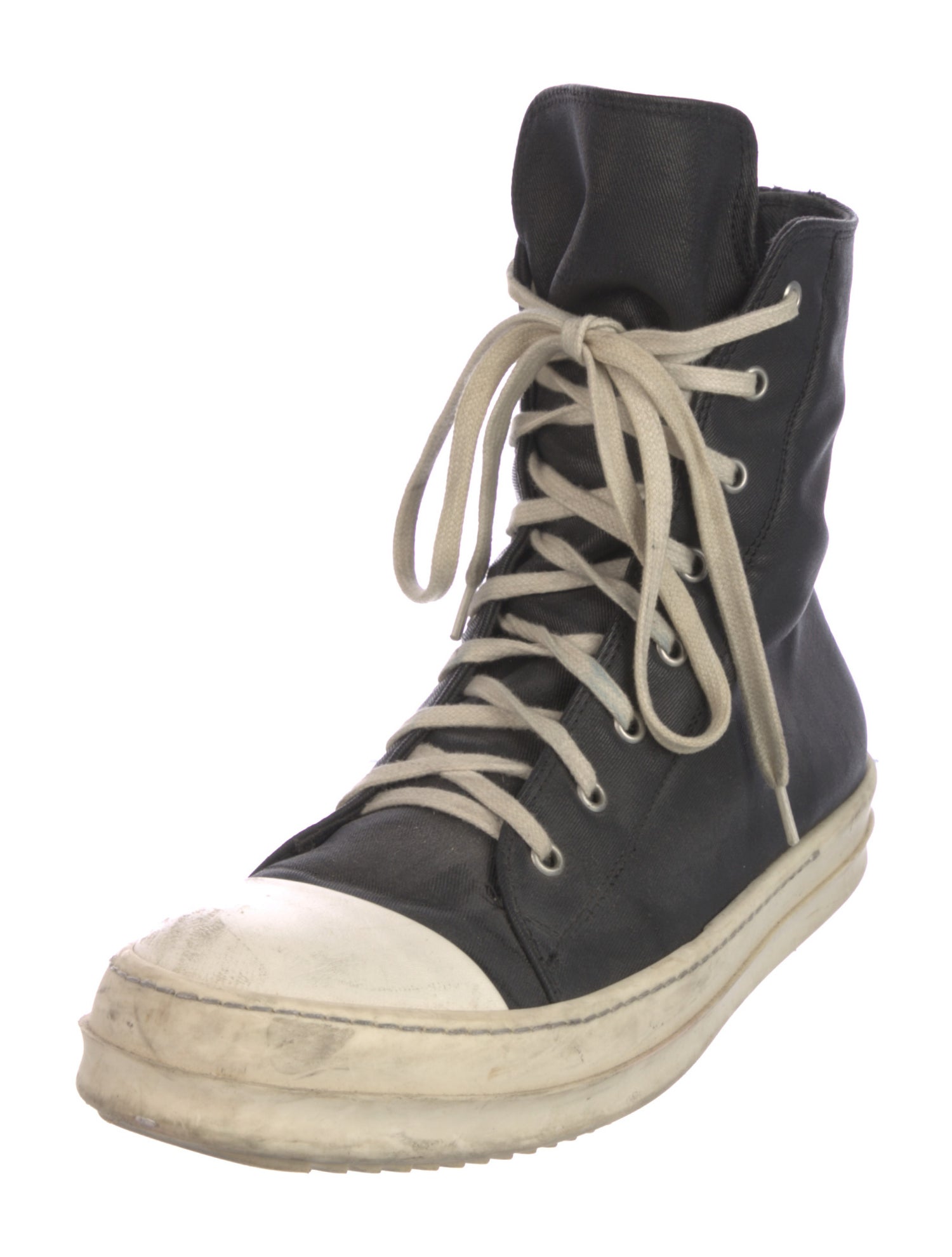 Rick Owens Drkshdw Canvas Colorblock Pattern Sneakers