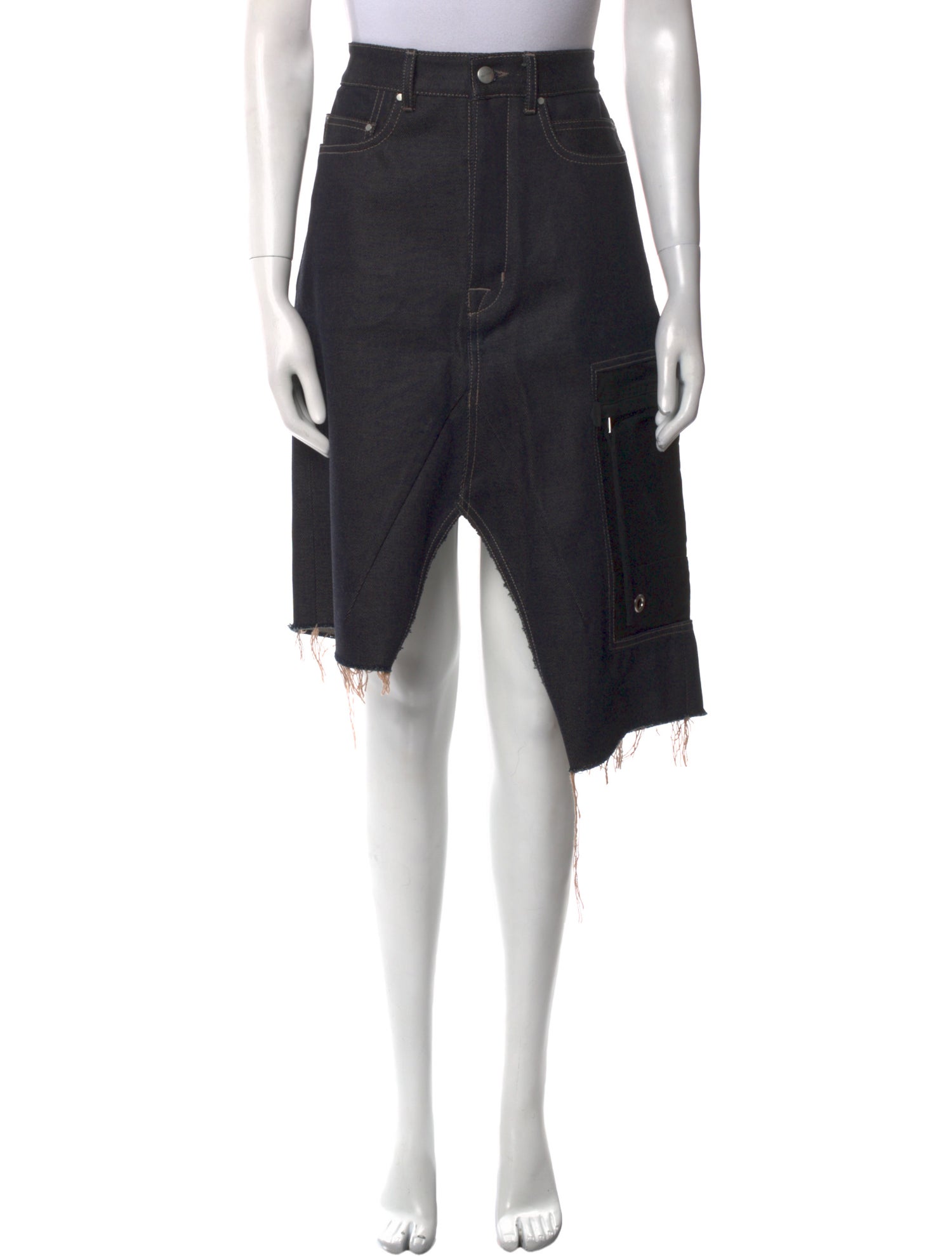 Rick Owens Drkshdw Whipstitch Trim Mini Skirt