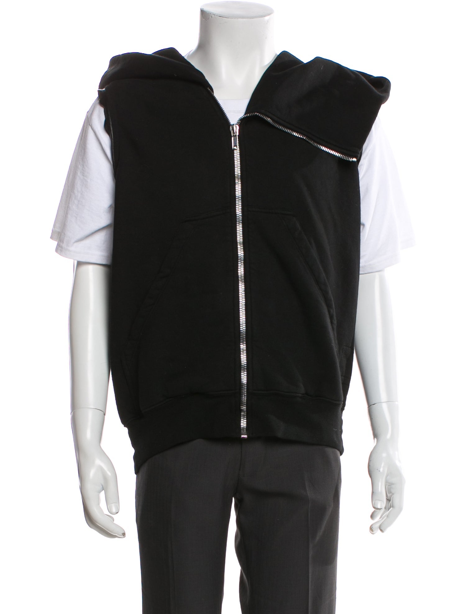 Rick Owens Drkshdw V-Neck Sleeveless Hoodie