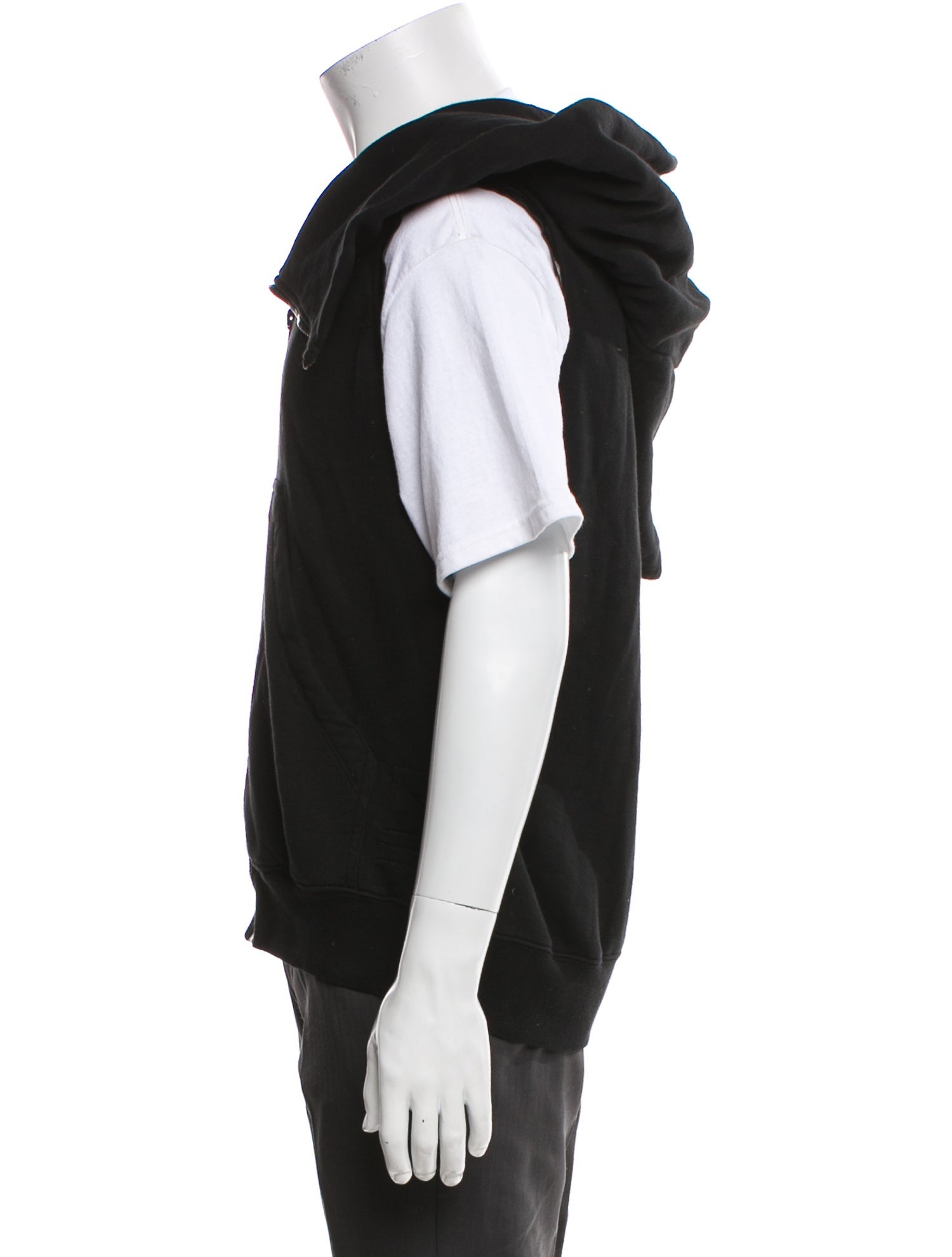 Rick Owens Drkshdw V-Neck Sleeveless Hoodie