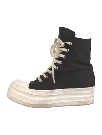 Rick Owens Drkshdw Canvas Wedge Sneakers