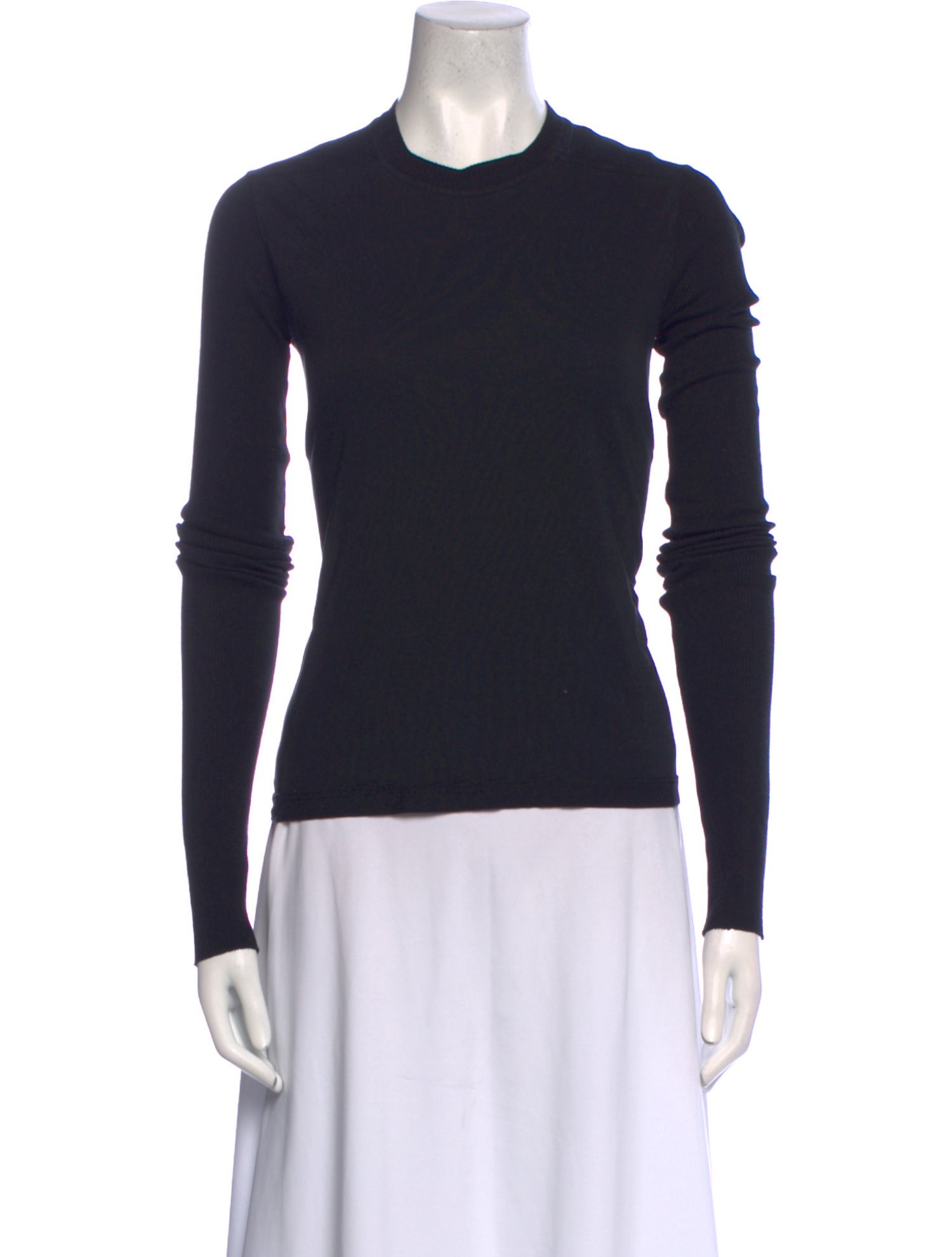 Rick Owens Drkshdw Mock Neck Long Sleeve Top