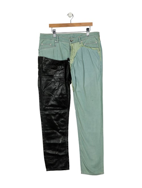 Rick Owens Drkshdw Colorblock Pattern Moto Pants