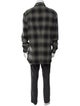 Rick Owens Drkshdw Flannel Outershirt Plaid Print Utility Jacket