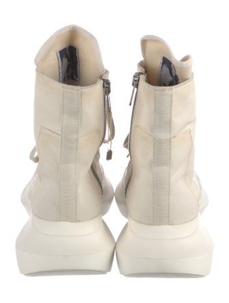 Rick Owens Drkshdw Canvas Combat Boots
