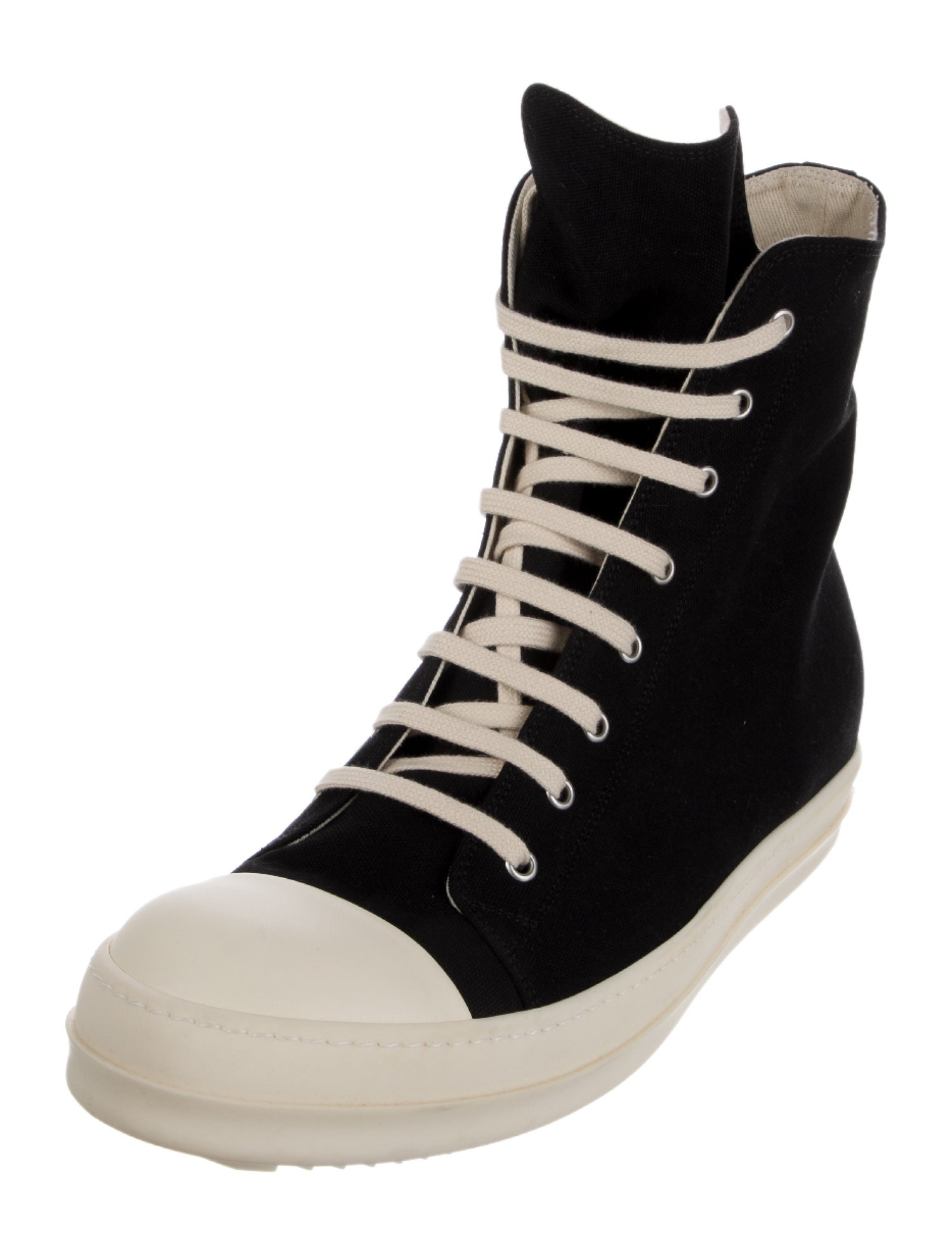 Rick Owens Drkshdw Canvas Colorblock Pattern Sneakers