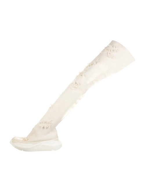 Rick Owens Drkshdw Denim Lace-Up Boots