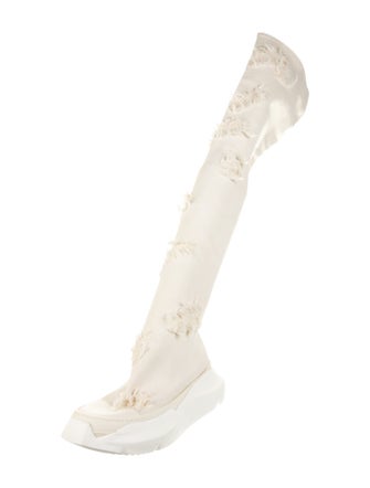 Rick Owens Drkshdw Denim Lace-Up Boots