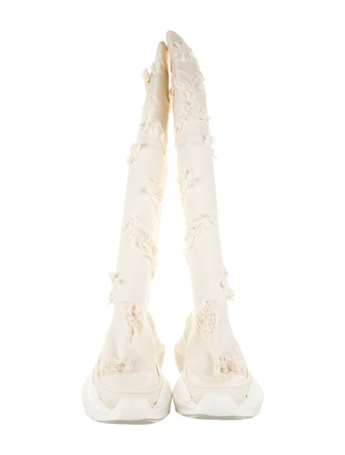 Rick Owens Drkshdw Denim Lace-Up Boots