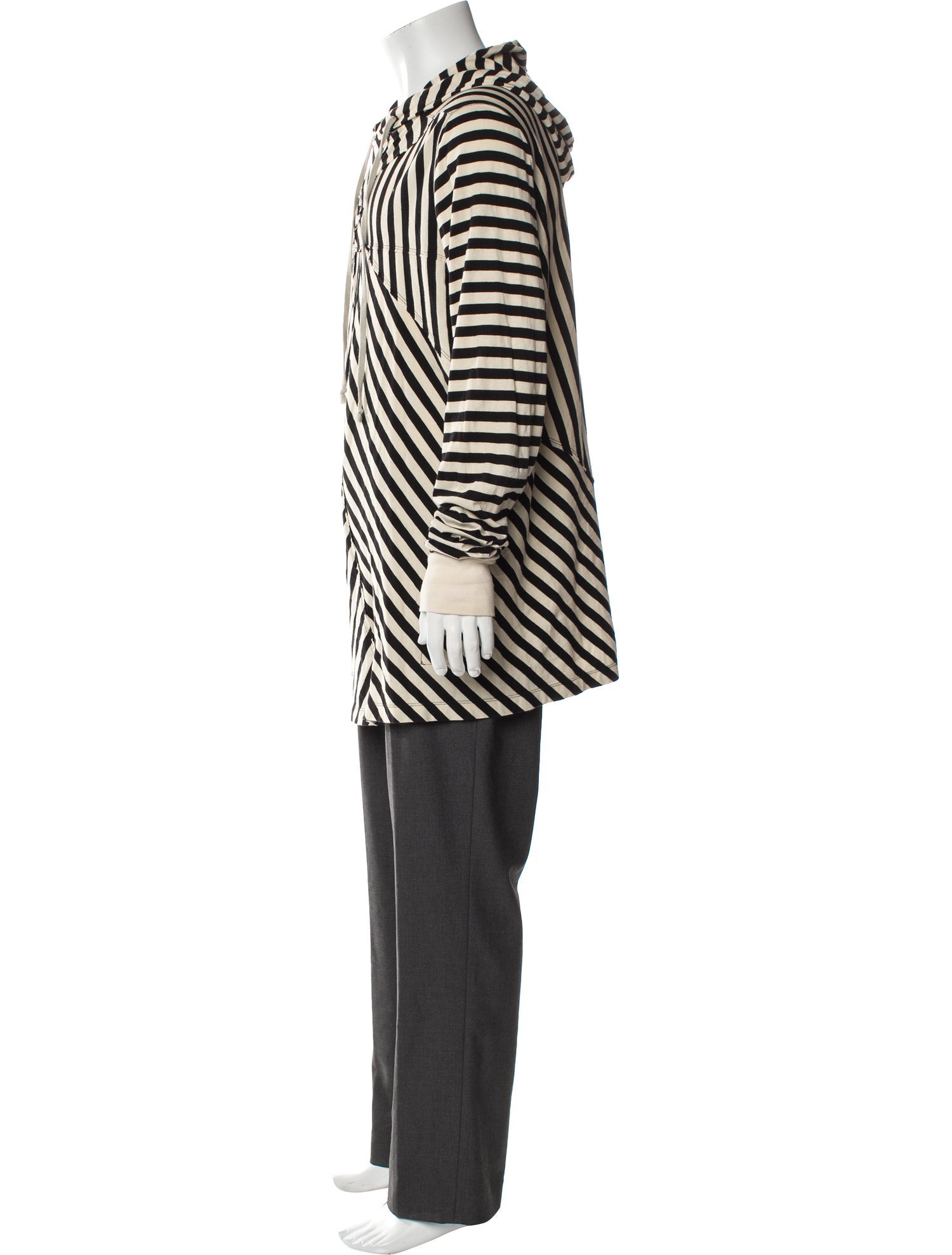 Rick Owens Drkshdw Striped V-Neck Sweatshirt