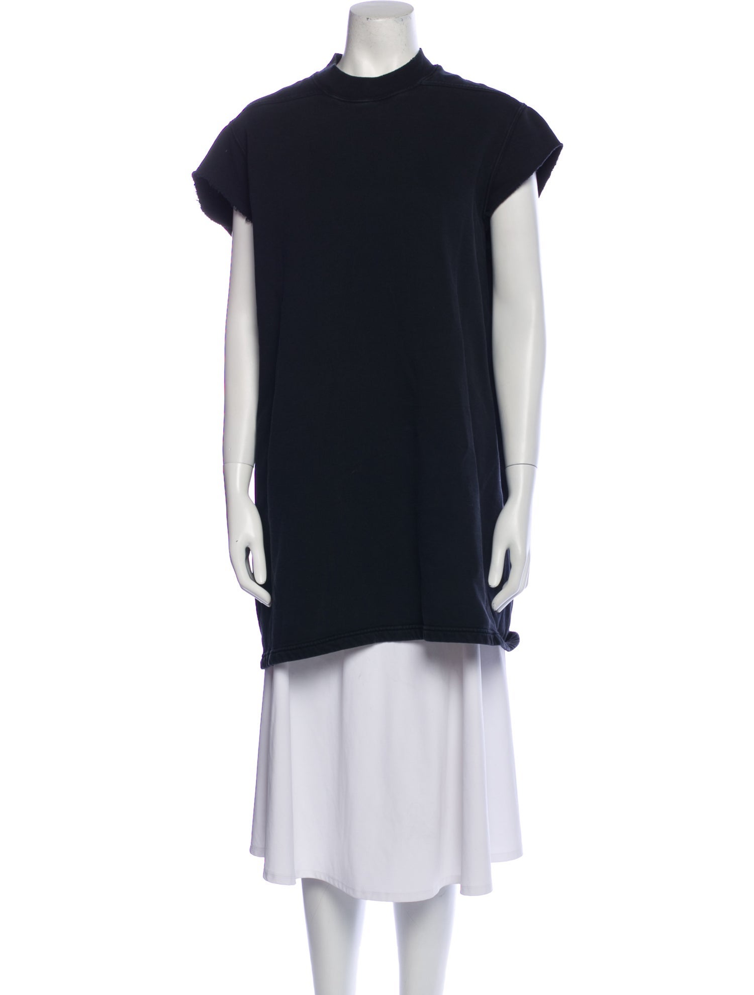 Rick Owens Drkshdw Mock Neck Sleeveless Sweatshirt
