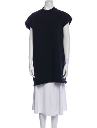 Rick Owens Drkshdw Mock Neck Sleeveless Sweatshirt