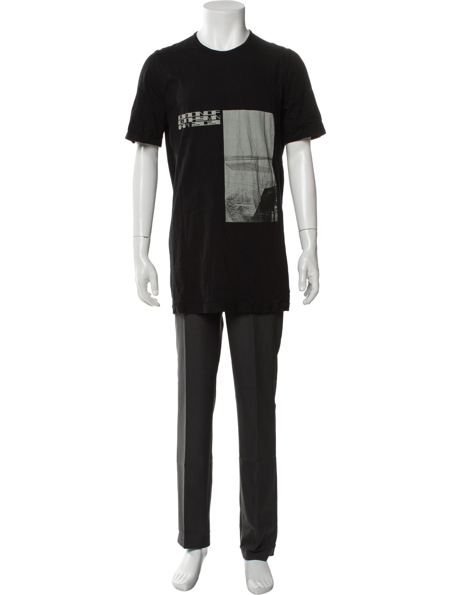 Rick Owens Drkshdw Graphic Print Crew Neck T-Shirt