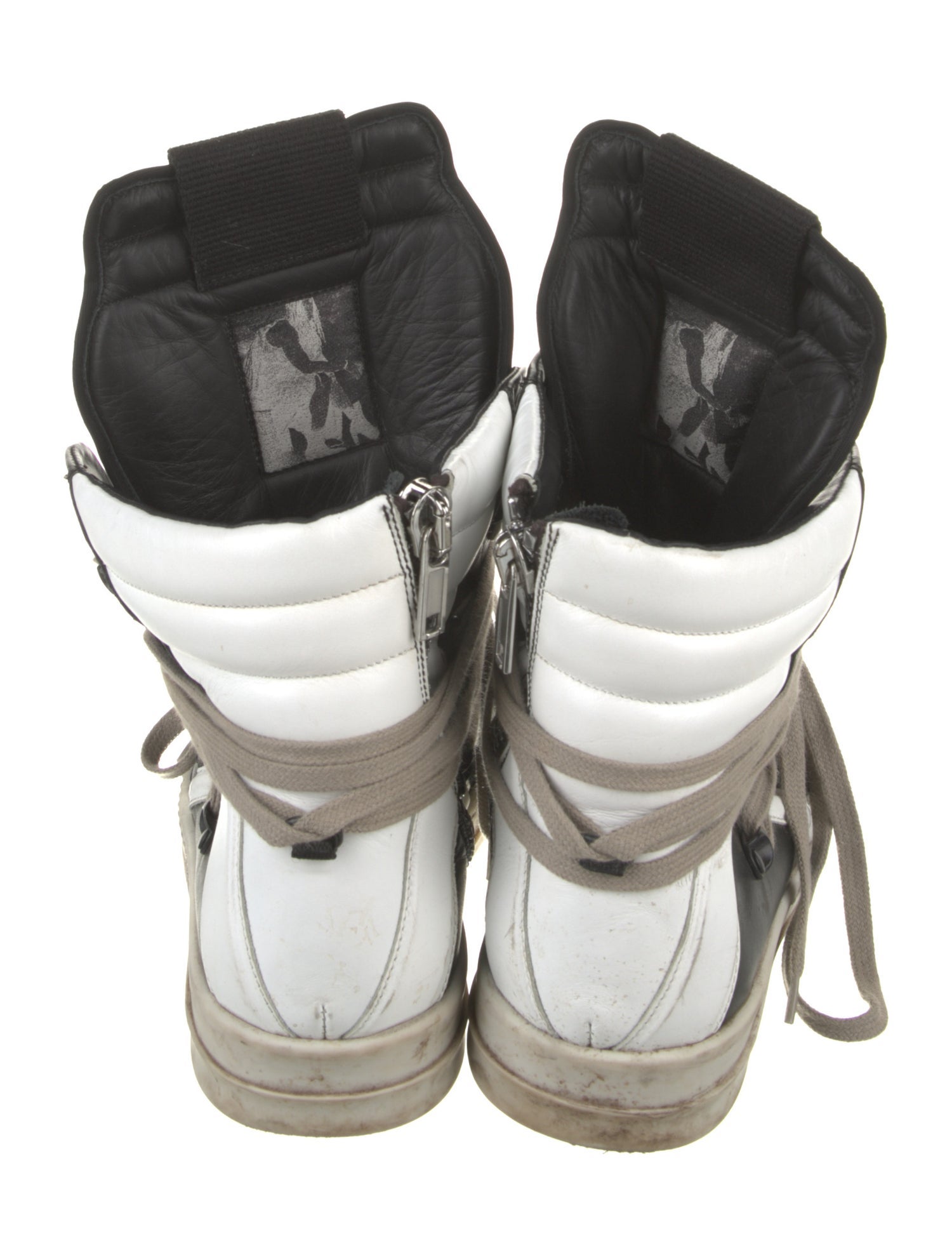 Rick Owens Drkshdw Leather Printed Sneakers