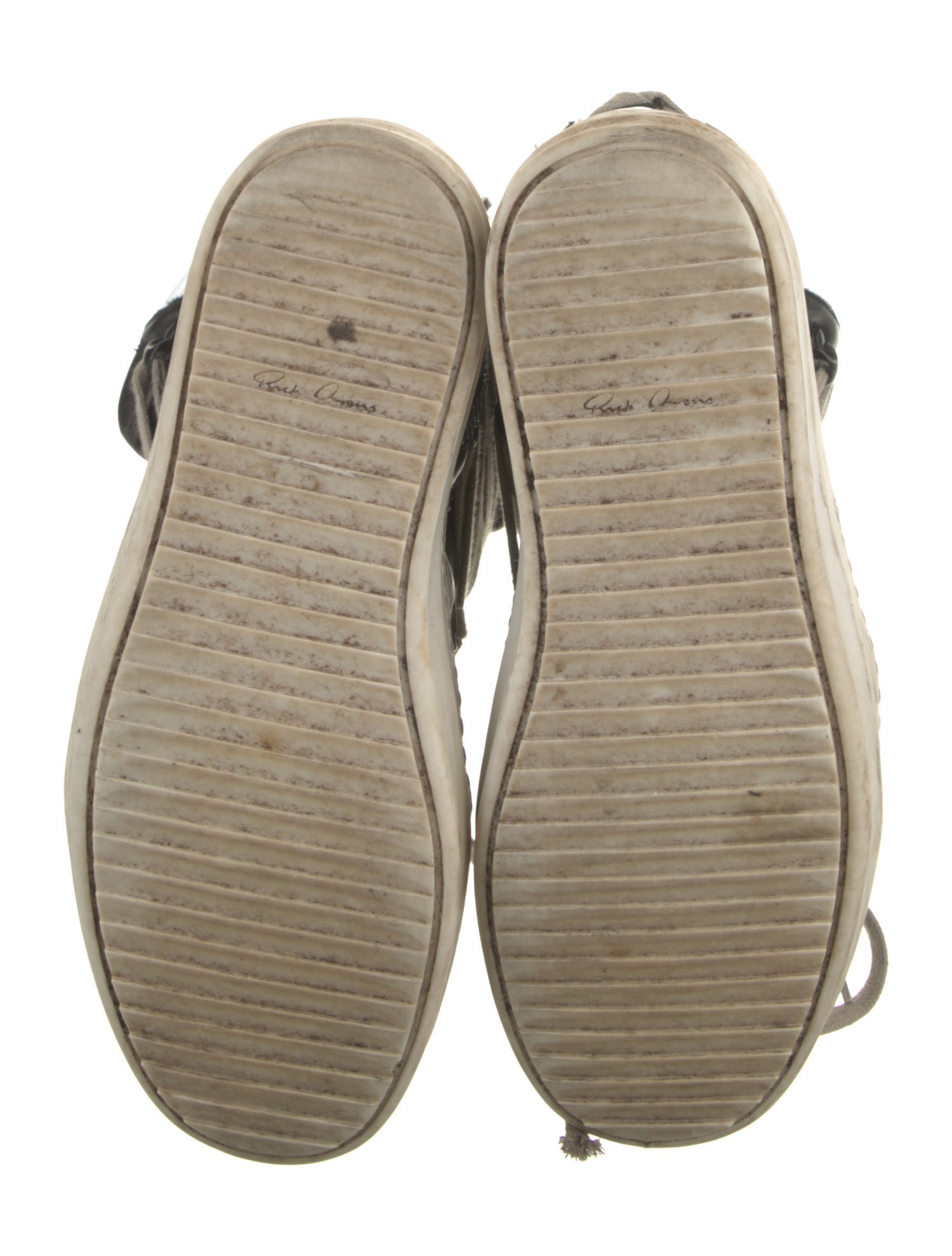 Rick Owens Drkshdw Leather Printed Sneakers