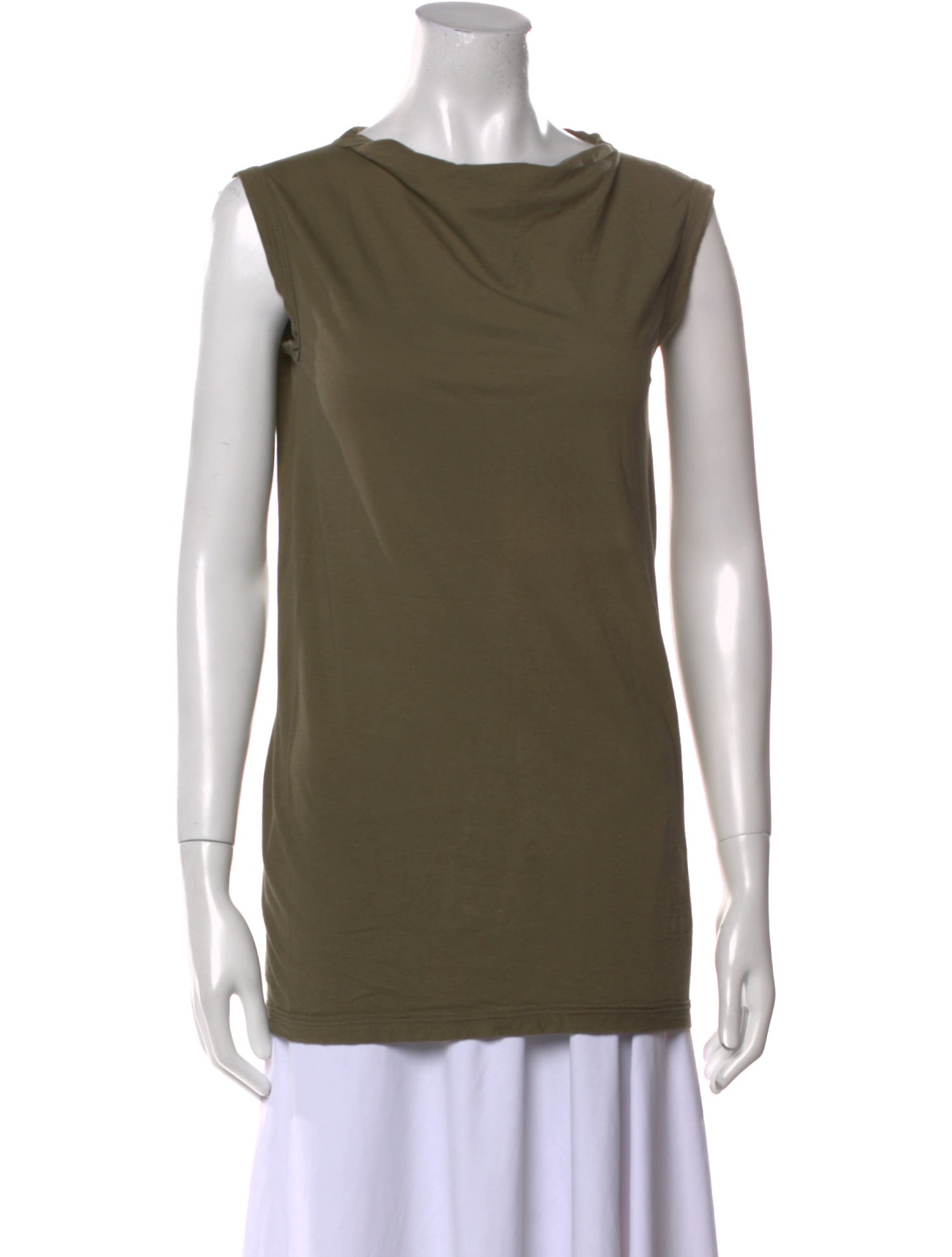 Rick Owens Drkshdw Cowl Neck Sleeveless Top