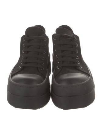 Rick Owens Drkshdw Canvas Wedge Sneakers