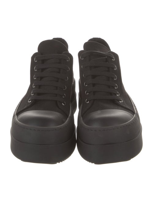 Rick Owens Drkshdw Canvas Wedge Sneakers
