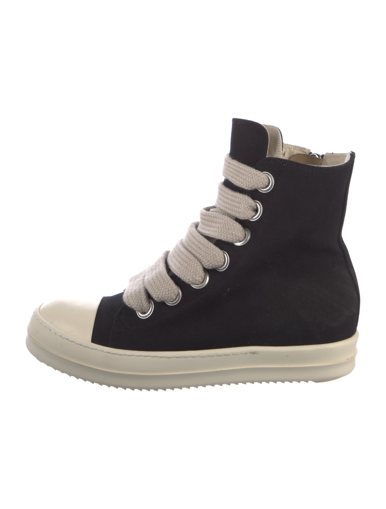 Rick Owens Drkshdw Canvas Colorblock Pattern Sneakers