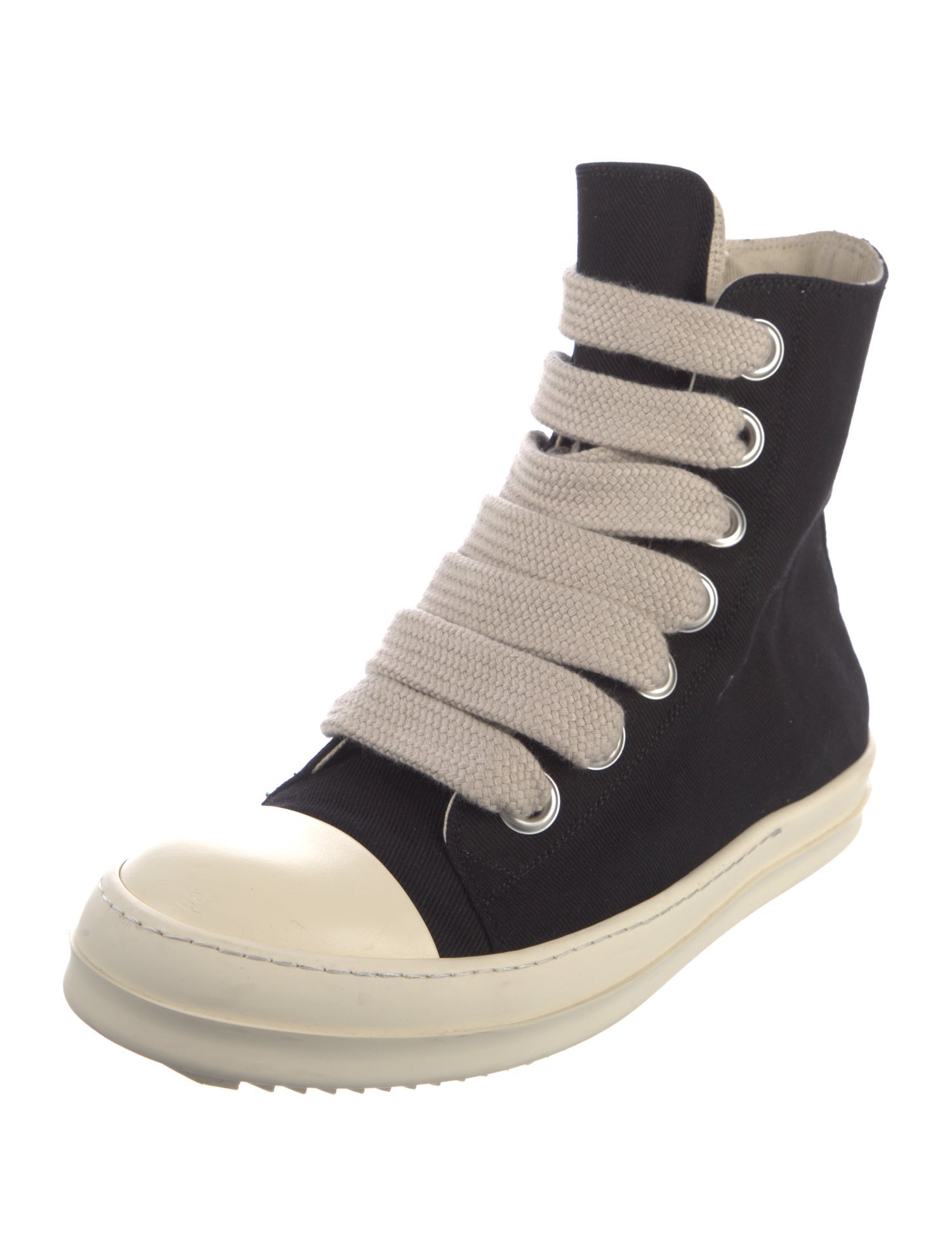 Rick Owens Drkshdw Canvas Colorblock Pattern Sneakers